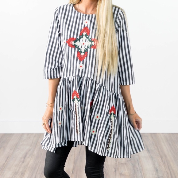 Stevie Hender Tops - Embroidered Tunic